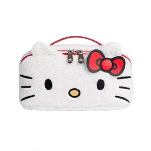 NWT Sanrio Impressions Hello Kitty Unfold Travel Makeup Bag Organizer Opens Flat